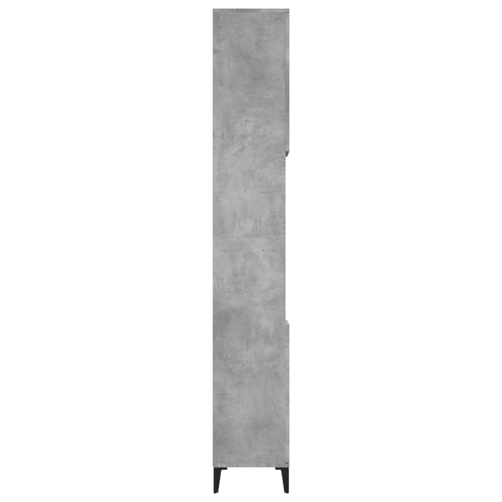 Badschrank Weiß 30x30x190 cm Holzwerkstoff