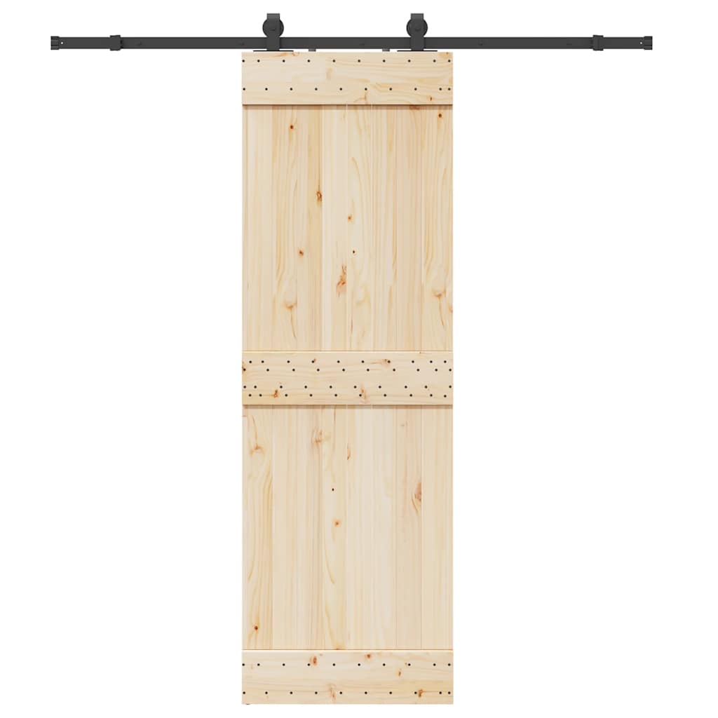 Schiebetürbeschlag-Set 183 cm Stahl Schwarz
