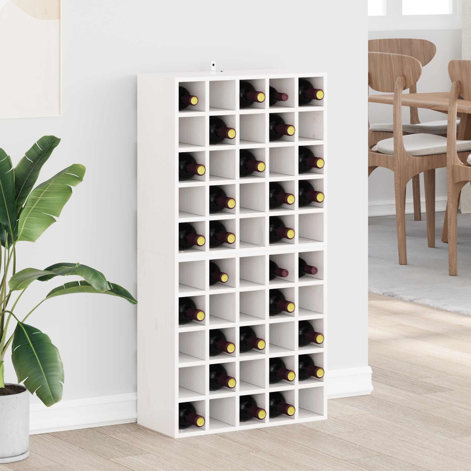 Weinschrank 56 x 25 x 56 cm Massivholz Kiefer