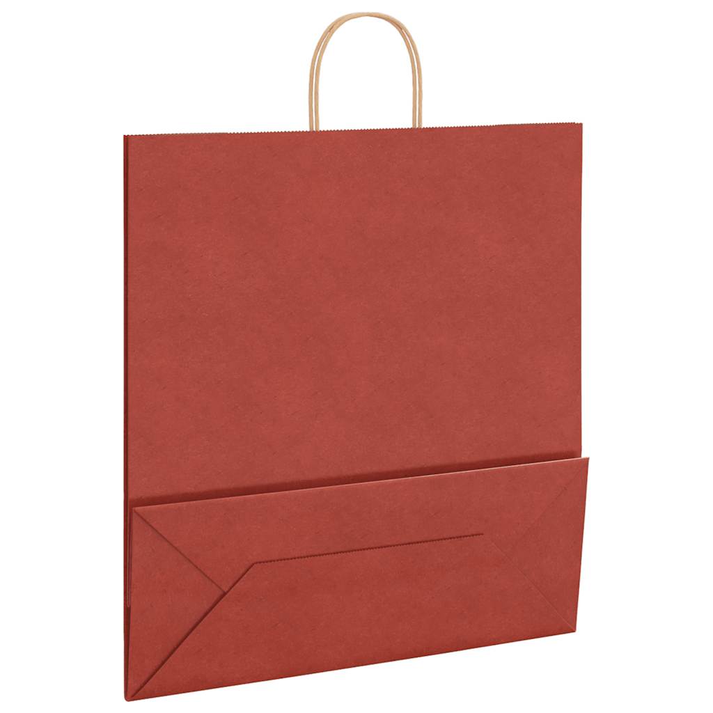 Papiertragetaschen 50 Stk. mit Henkeln Braun 21x11x36 cm