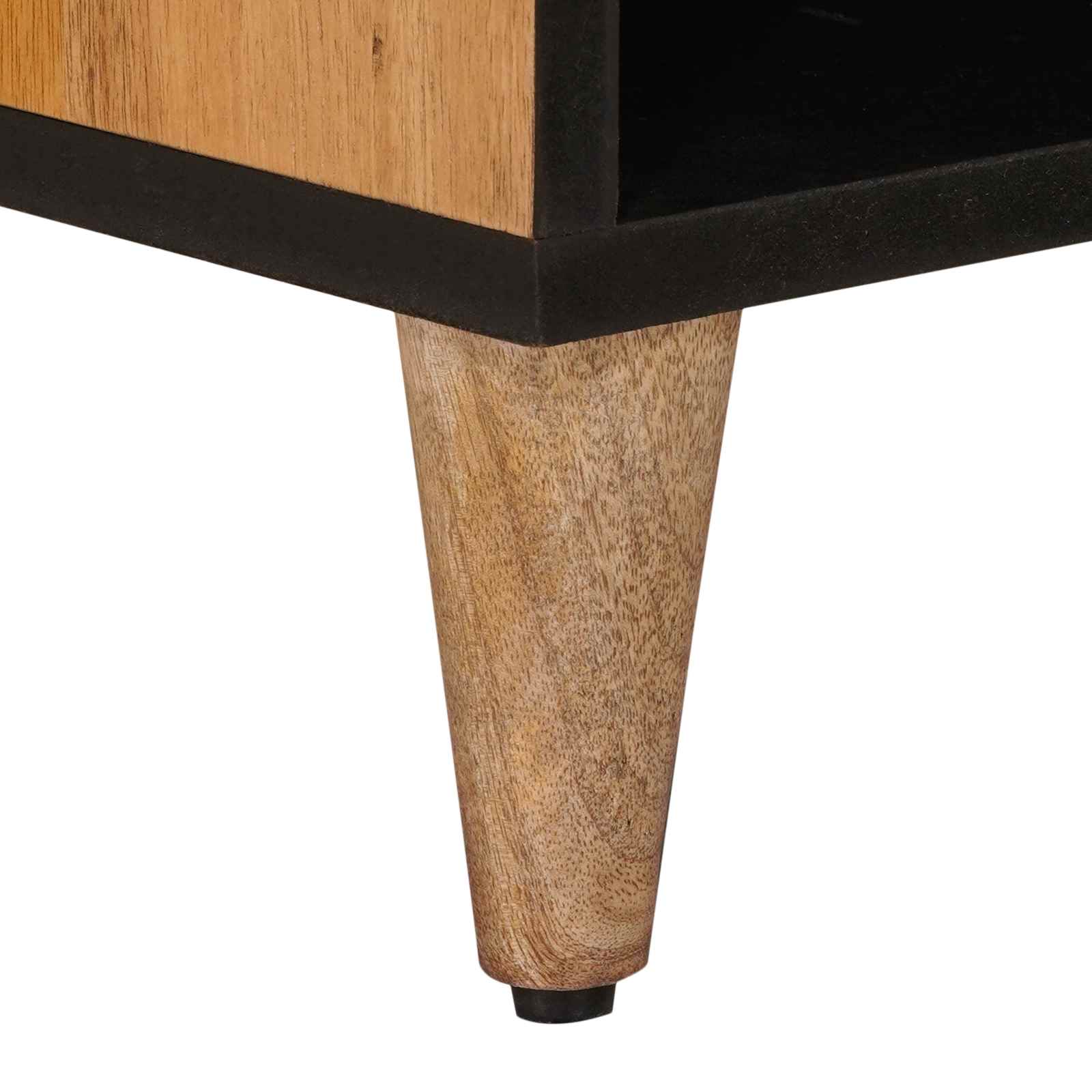 TV-Schränk mit Tür Walnuss 80 x 33 x 46 cm Massivholz Mango