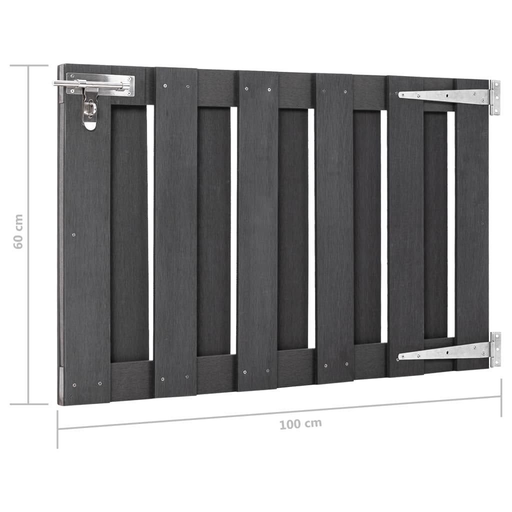 Gartentor WPC 100x112 cm Grau