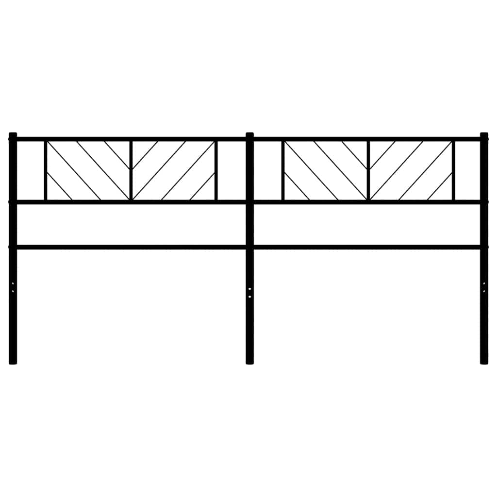 Ersatz-Kopfteil Metall Schwarz 100 cm