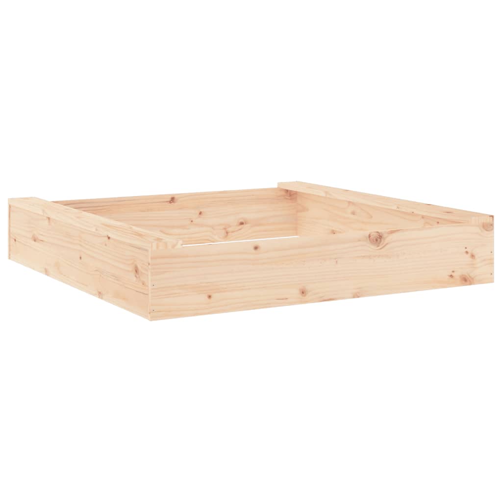 Sandkasten mit Sitzen Honigbraun Quadratisch Massivholz Kiefer