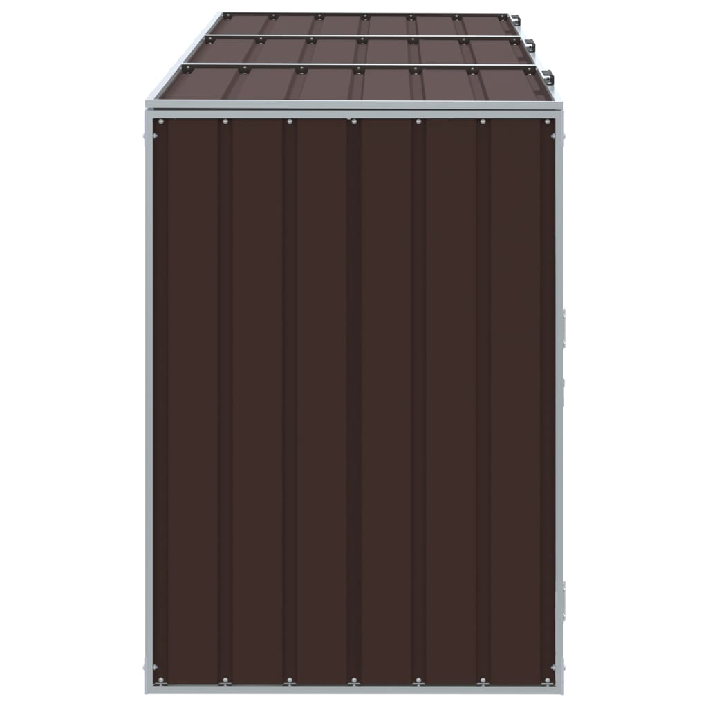 Mülltonnenbox für 1 Tonne Grün 72x81x115 cm Stahl