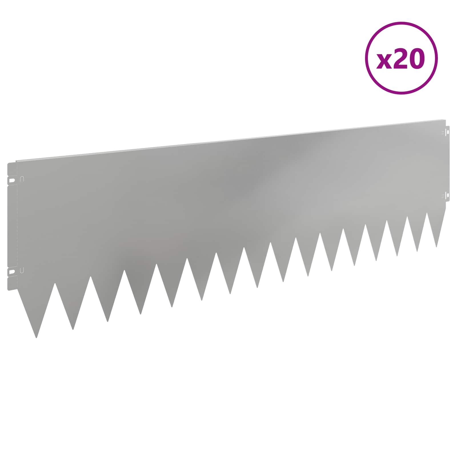 Raseneinfassung 10 pcs 103 x 10 cm Stahl Schwarz
