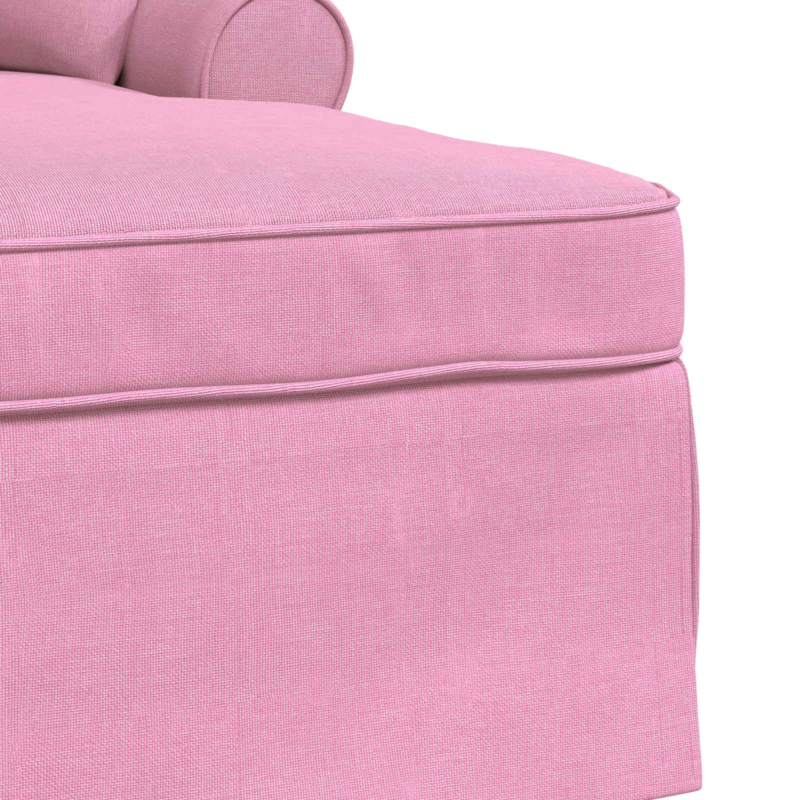 Chaise Lounge mit Rock mit Kissen 3 pcs Hellgrau Stoff