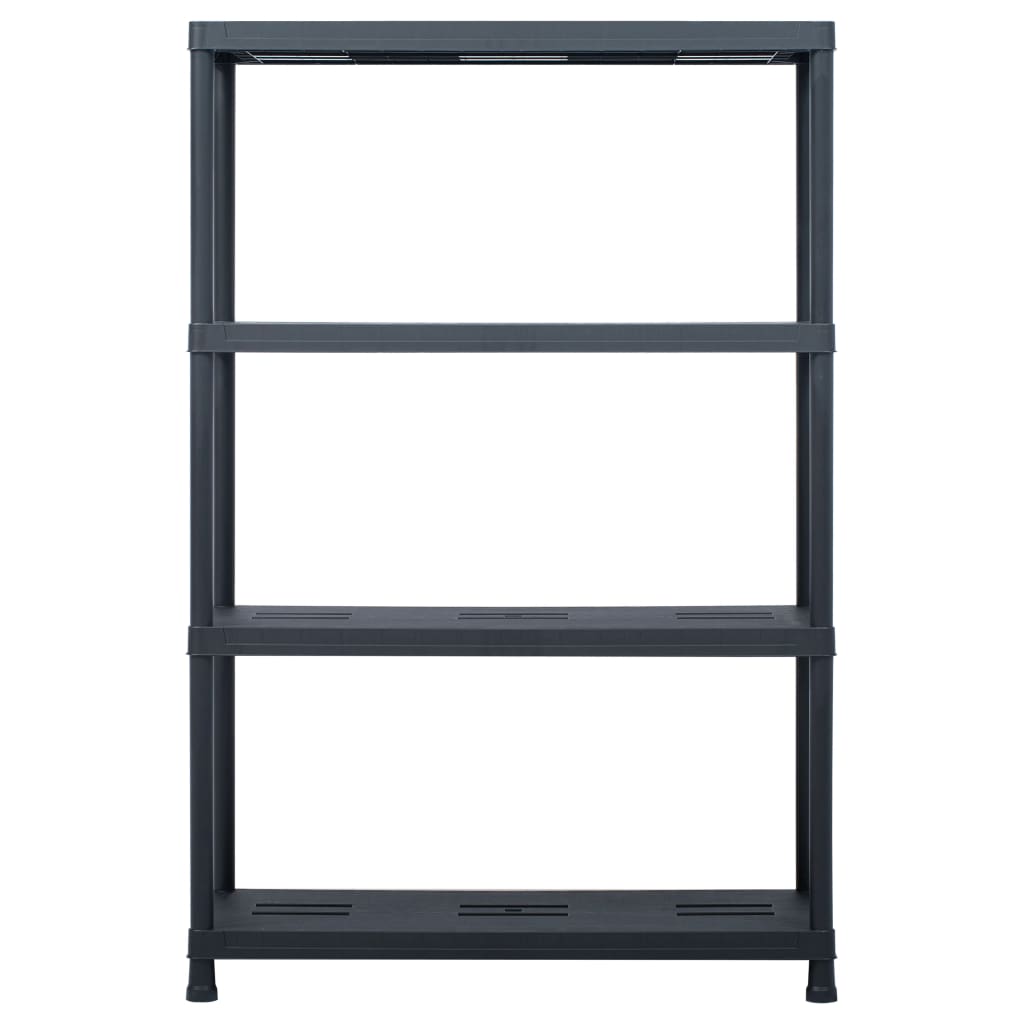 Lagerregale 2 Stk. Schwarz 60 x 30 x 138 cm Kunststoff