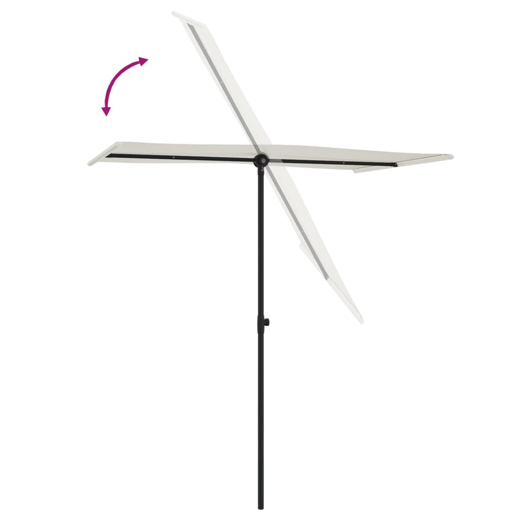 Sonnenschirm mit Aluminium-Mast 180x110 cm Bordeauxrot