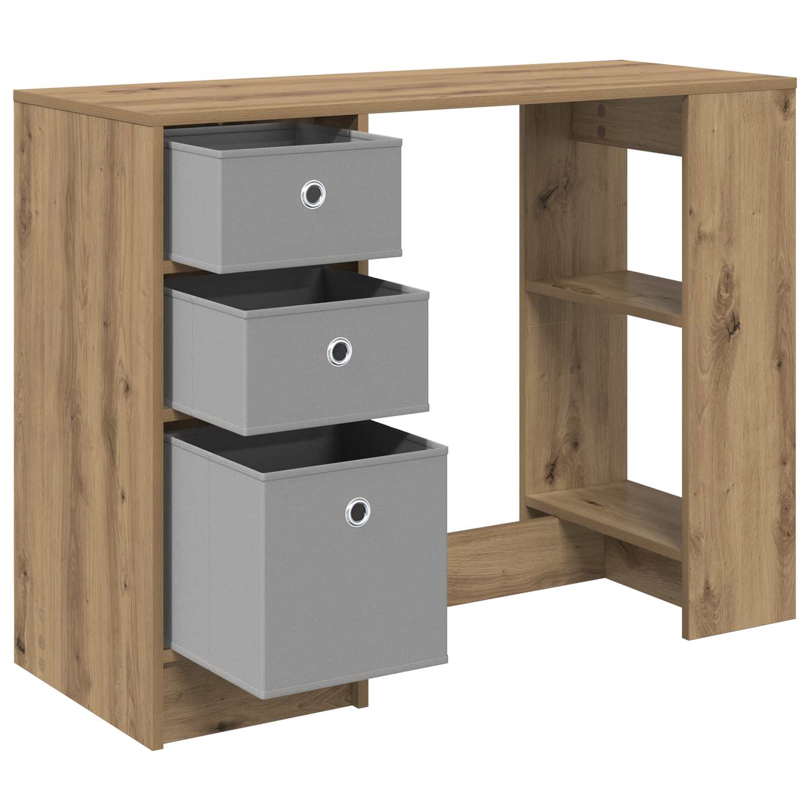 Schreibtisch mit Schubladen Weiß 100 x 40 x 75 cm Holzwerkstoff