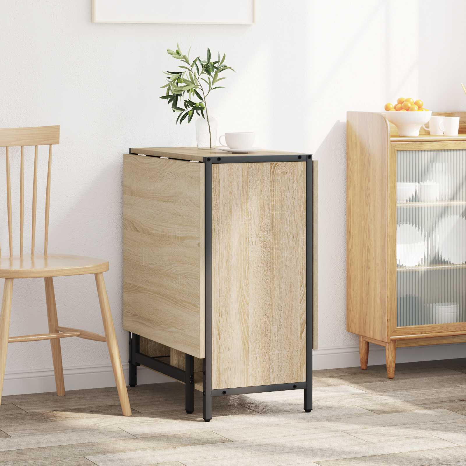 Esstisch 144 x 60 x 75 cm Holzwerkstoff Schwarze Eiche