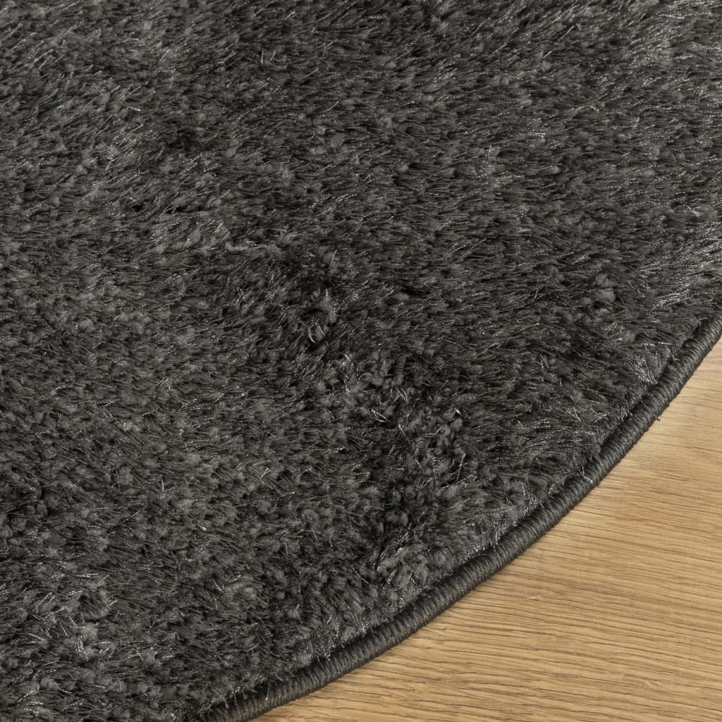 Teppich ISTAN Hochflor Glänzend Anthrazit 100x200 cm