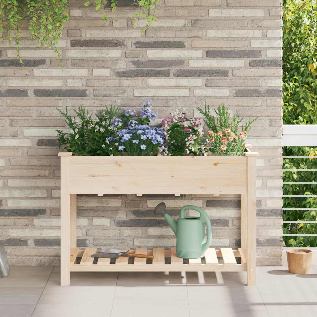 Garten-Pflanzgefäß mit Regal Beige 71 x 37 x 76,5 cm