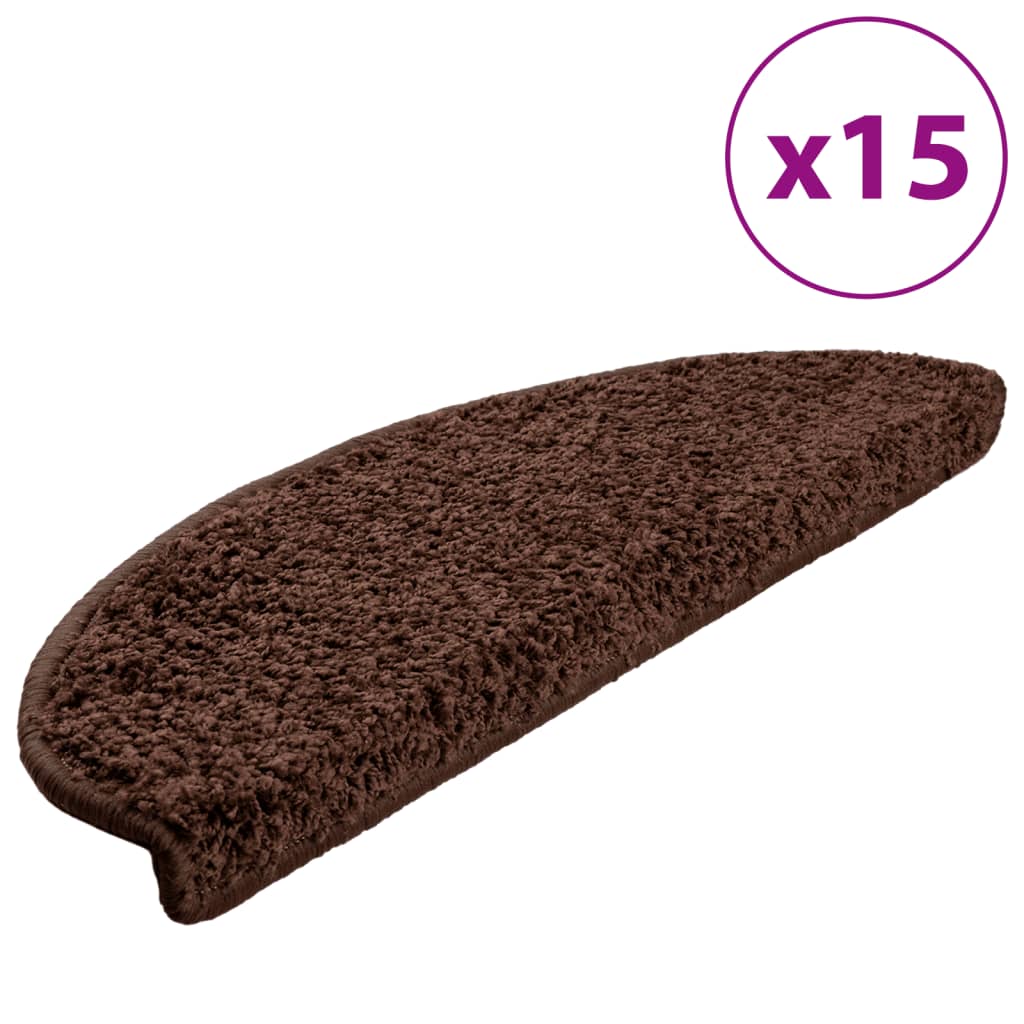 Stufenmatten 15 Stk. 56x17x3 cm Grau Halbrund