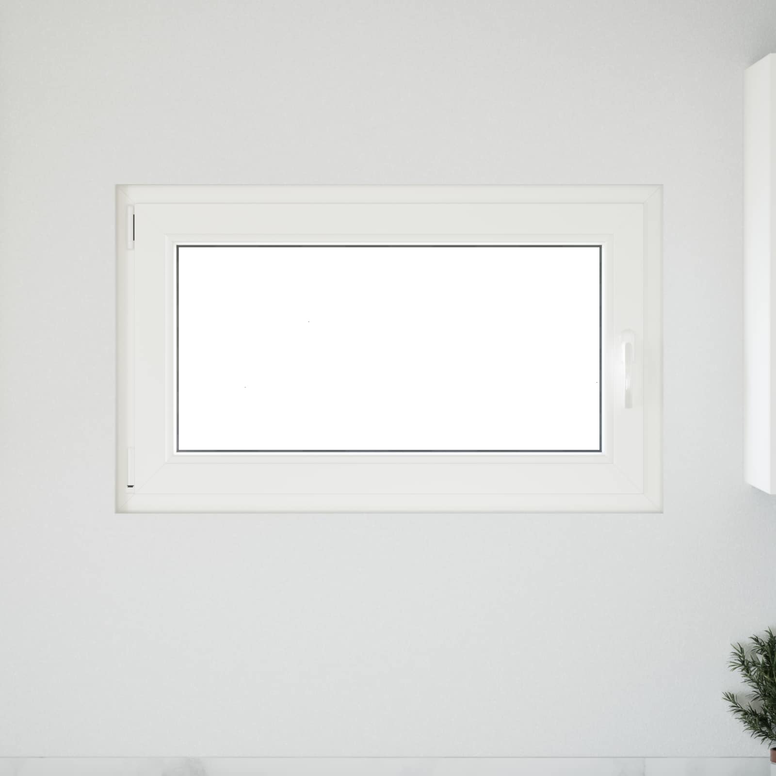Kellerfenster RISOR 50 x 50 cm PVC und Glas Weiß
