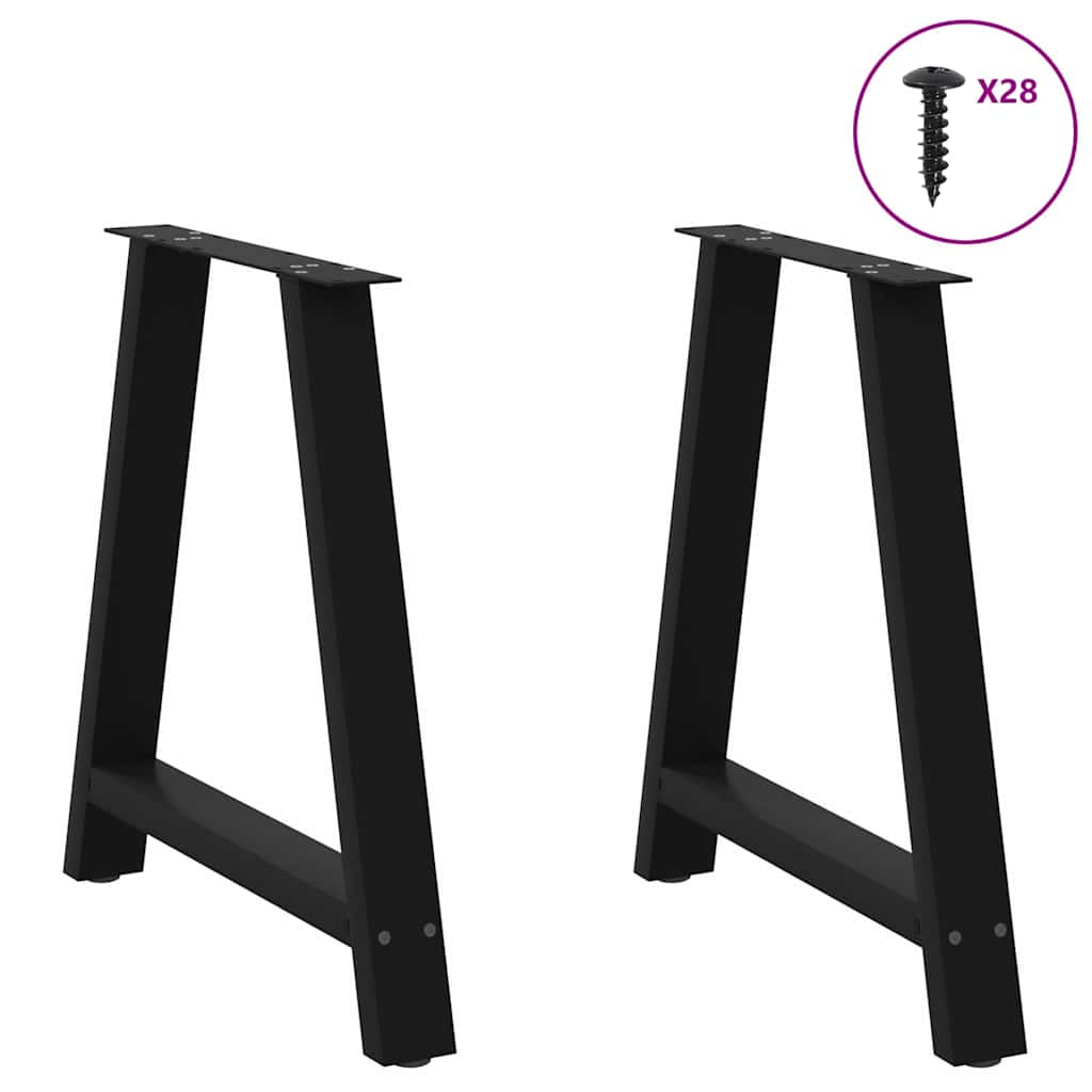 Couchtischbeine A-Form 2 Stk. 30x(30-31) cm Stahl