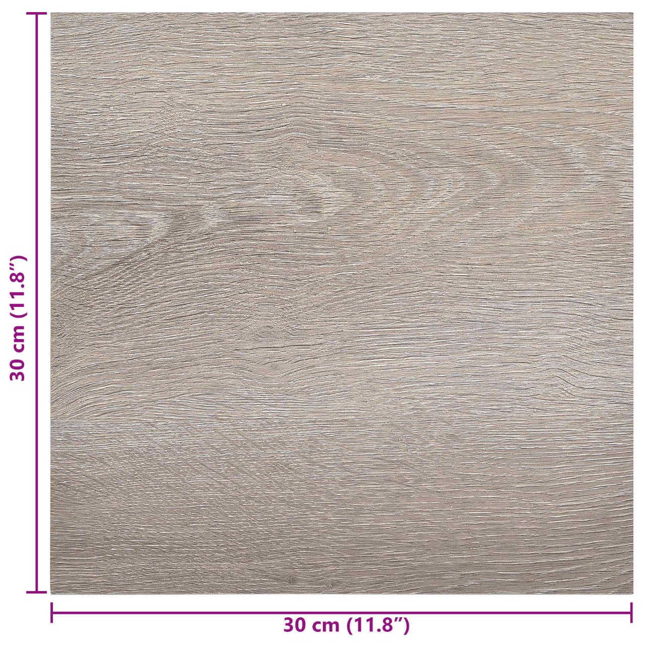Selbstklebende Bodenplanken 30,5 x 30,5 cm 20 pcs PVC Betongrau