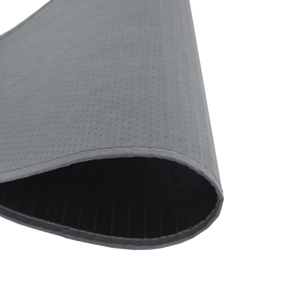 Teppich Rund Schwarz 60 cm Bambus