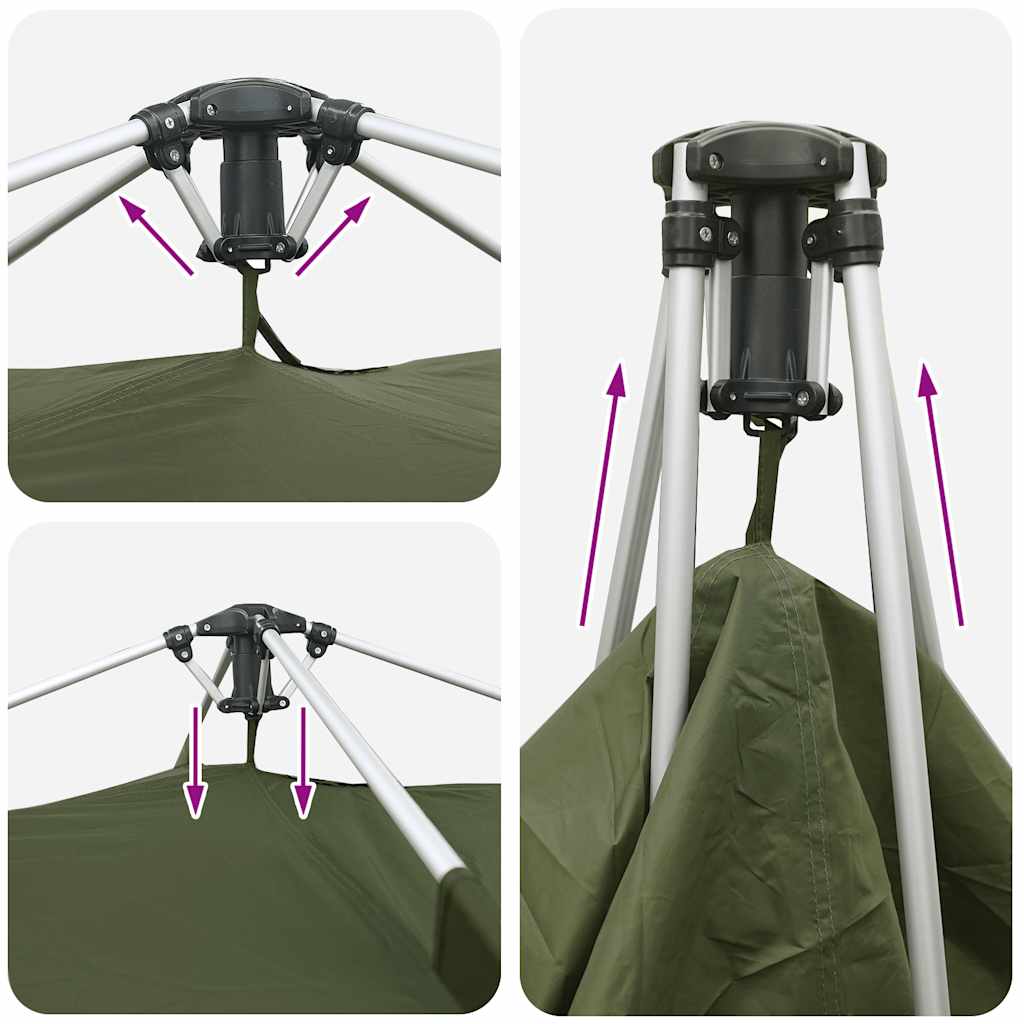 Angelzelt 4 Personen Olivgrün Quick Release