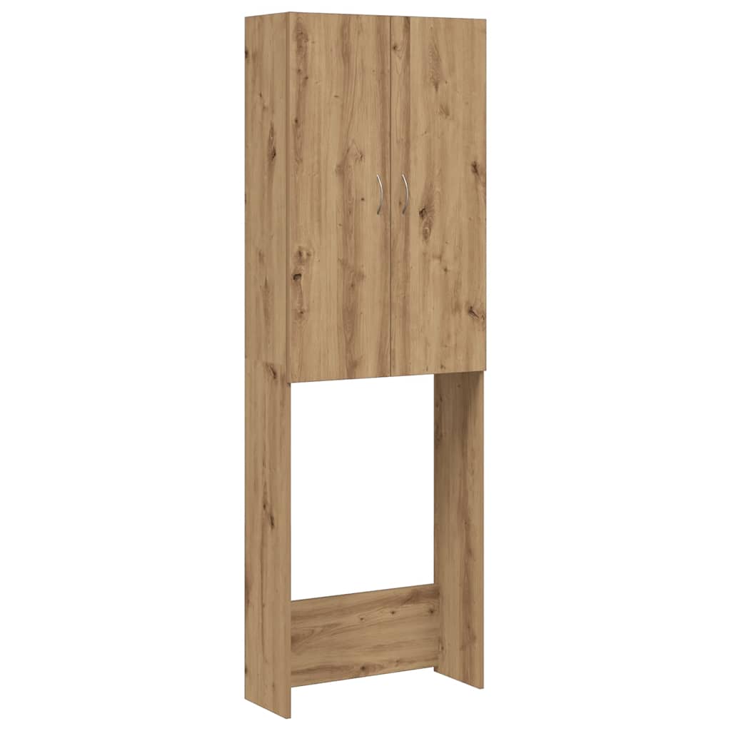 Waschmaschinenschrank Weiß 64x25,5x190 cm