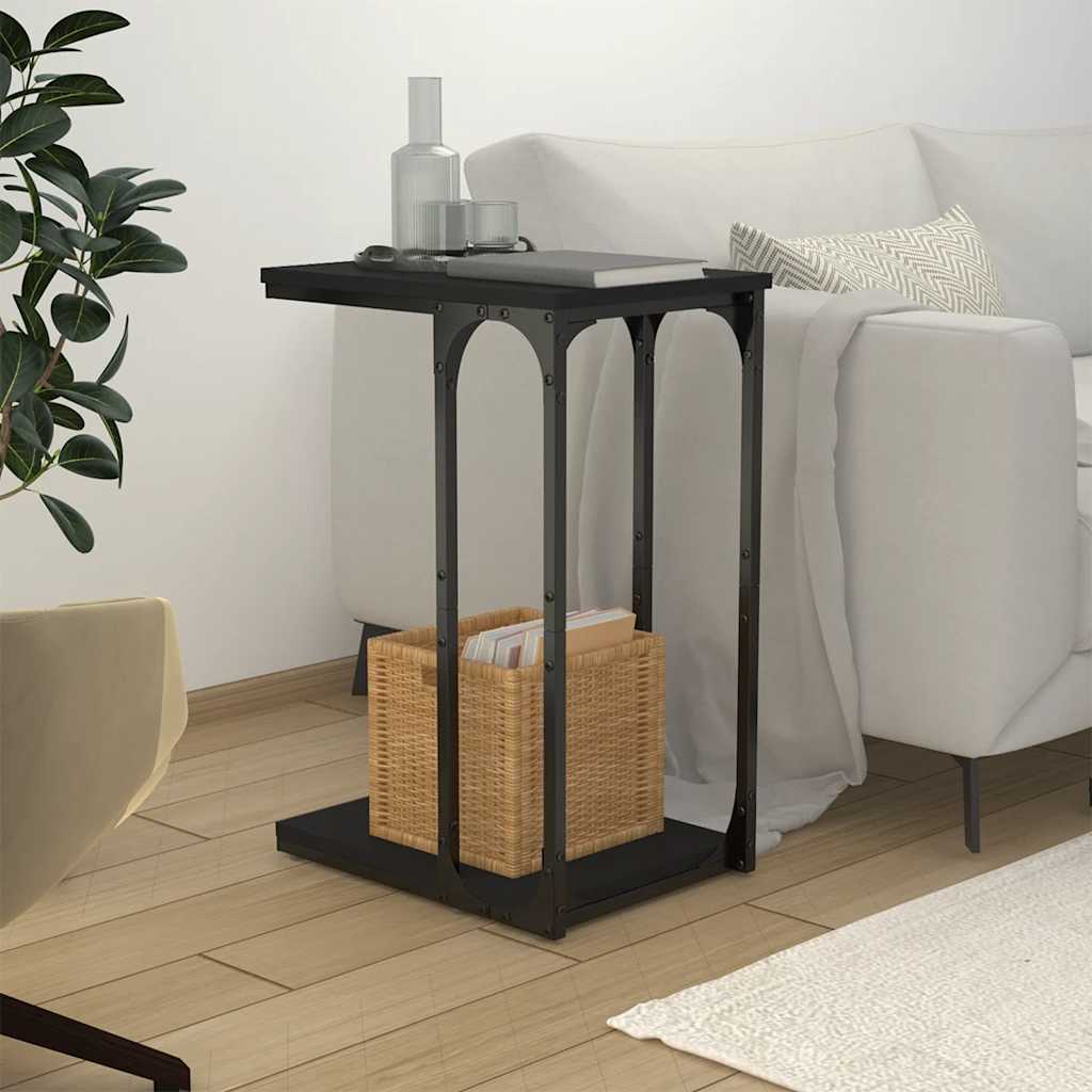 Beistelltisch Schwarz 50x35x52 cm Holzwerkstoff