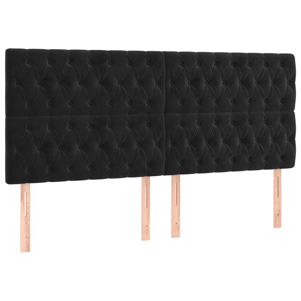 Kopfteil Hellgrau 80x7x118/128 cm Samt