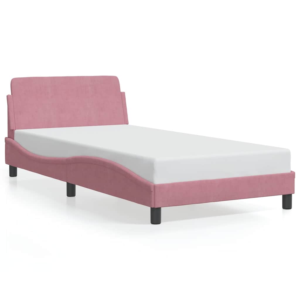 Bettgestell "Dover" Hellgrau 80x200 cm Samt