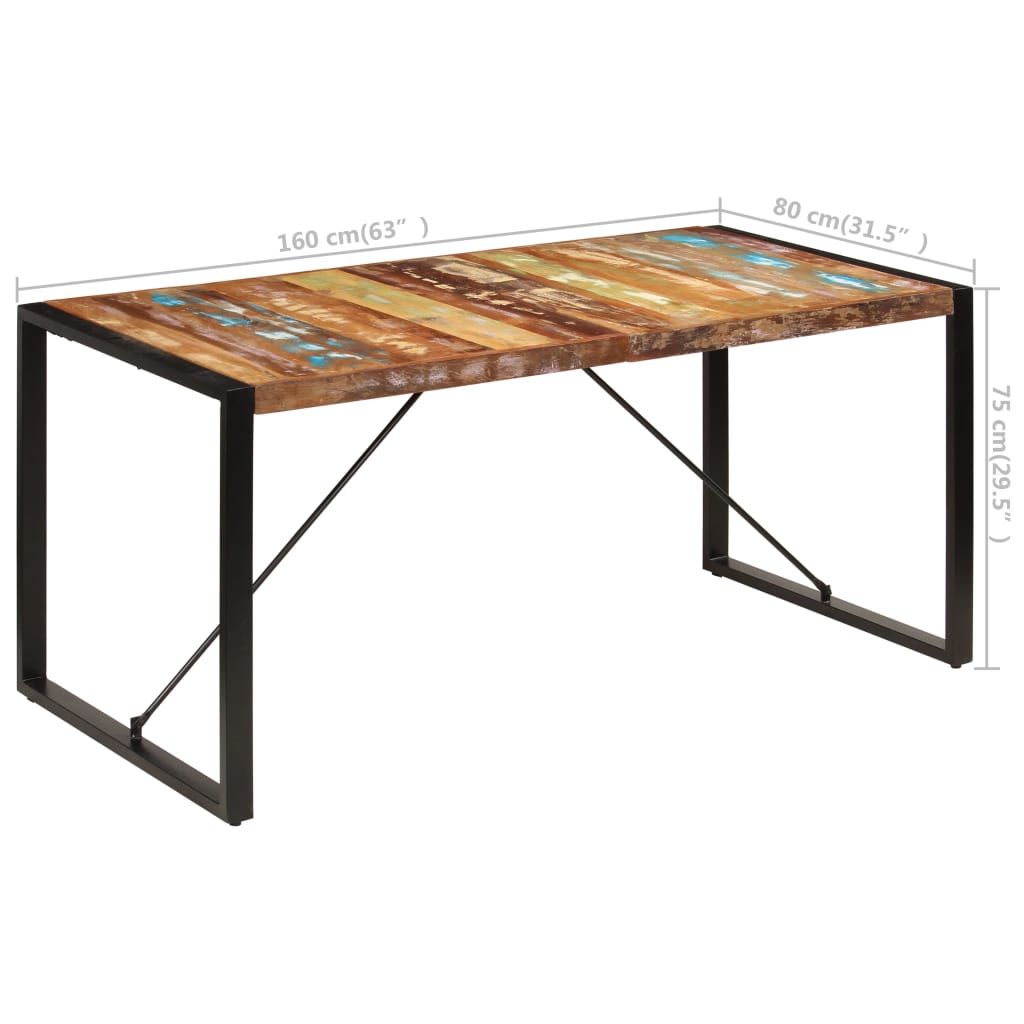 Esstisch 220x100x75 cm Massivholz Akazie
