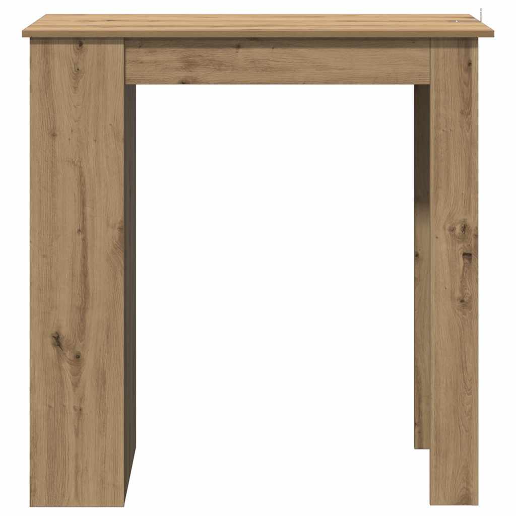 Bartisch mit Regal Weiß 102x50x103,5 cm Holzwerkstoff