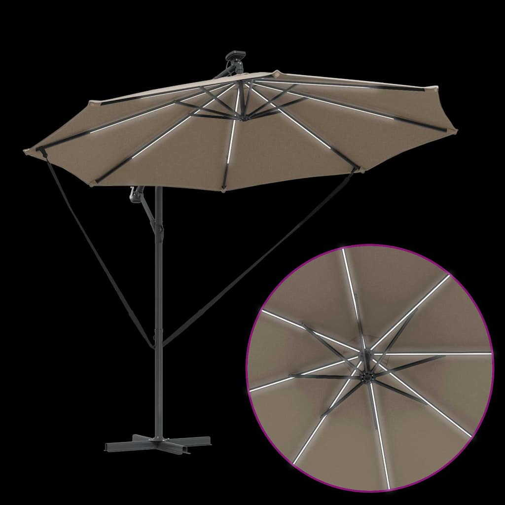 Sonnenschirm Sand 294 x 294 x 248 cm Polyester und Aluminium