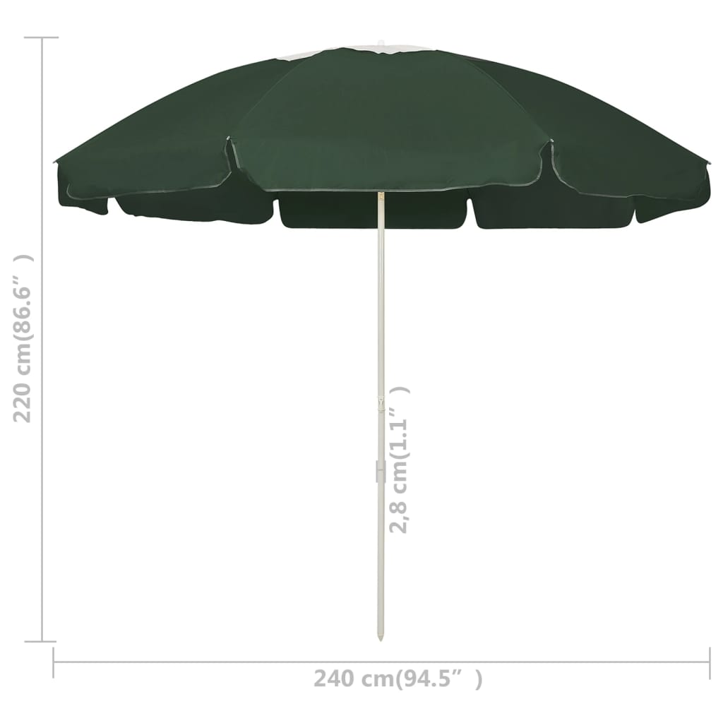 Sonnenschirm mit Stahlmast Sandfarbe 180 cm
