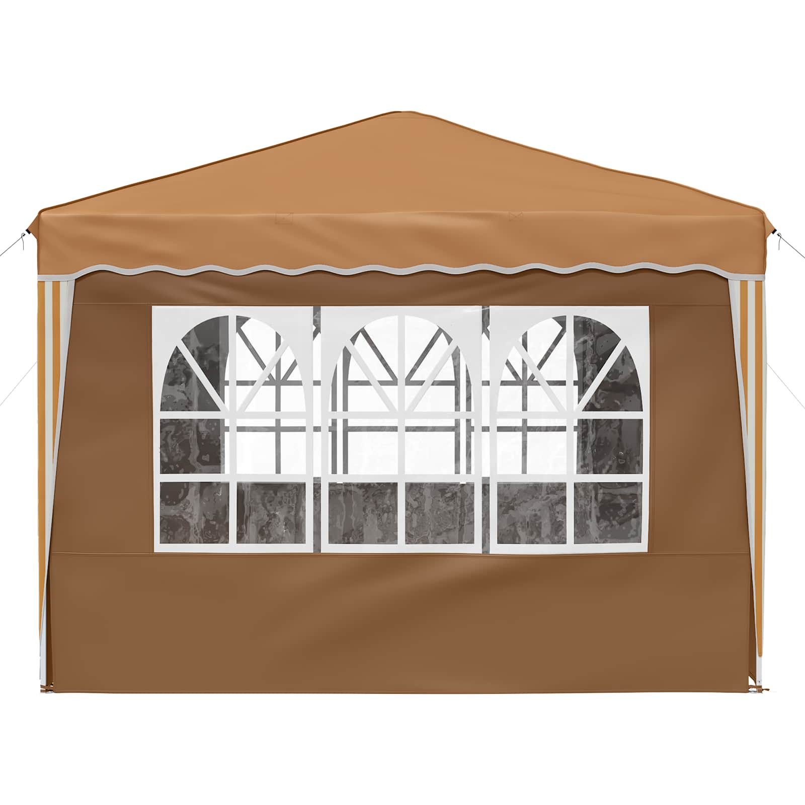 Pop-up Partyzelt 288 x 288 x 245 cm Creme Oxford-Stoff