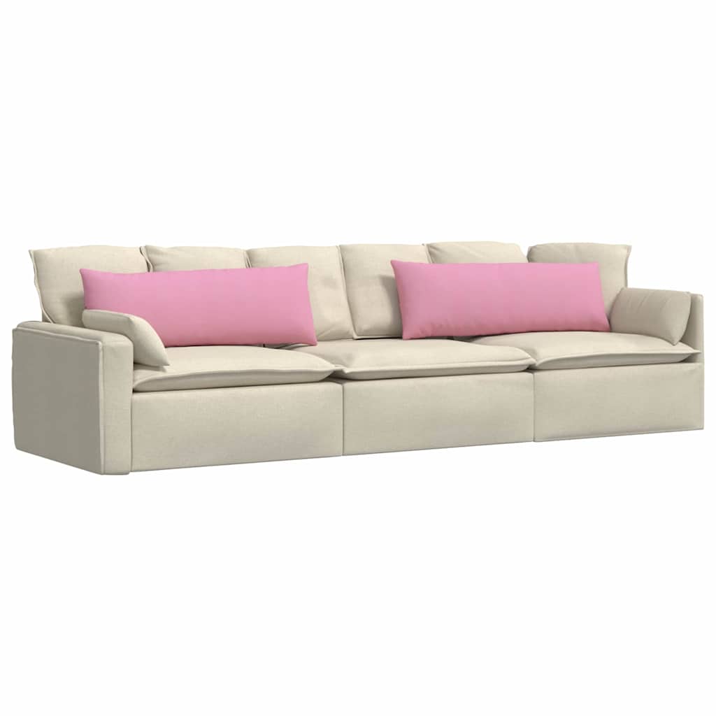 Sofakissen 2 pcs Hellgrau 50 x 30 cm Stoff