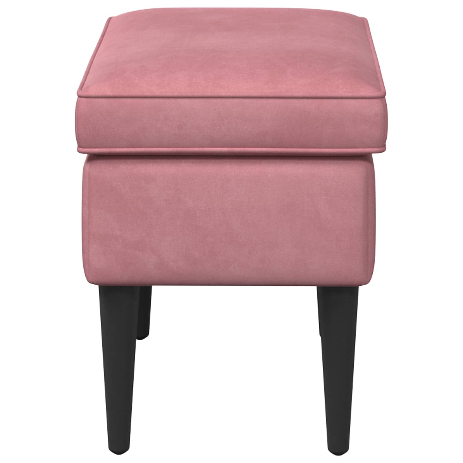 Hocker Hellgrau 55 x 35 x 41 cm Samt