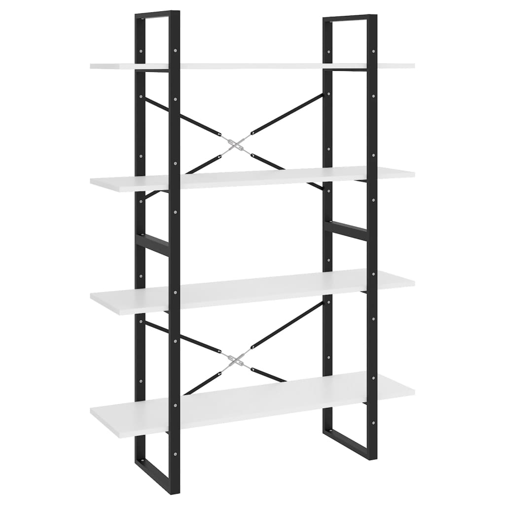 Bücherregal 2 Fächer Weiß 100x30x70 cm Holzwerkstoff