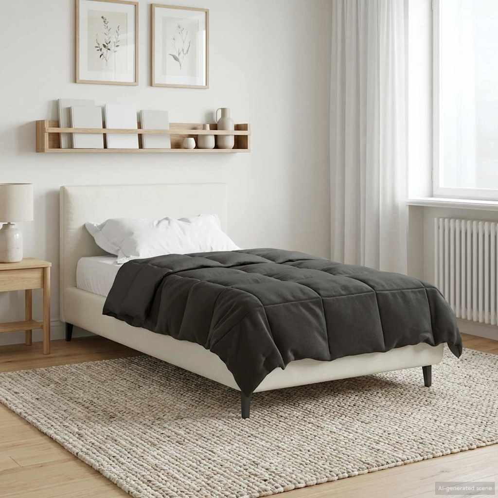 Sommerdecke Gesteppt Anthrazit 135 x 200 cm Mikrofaser