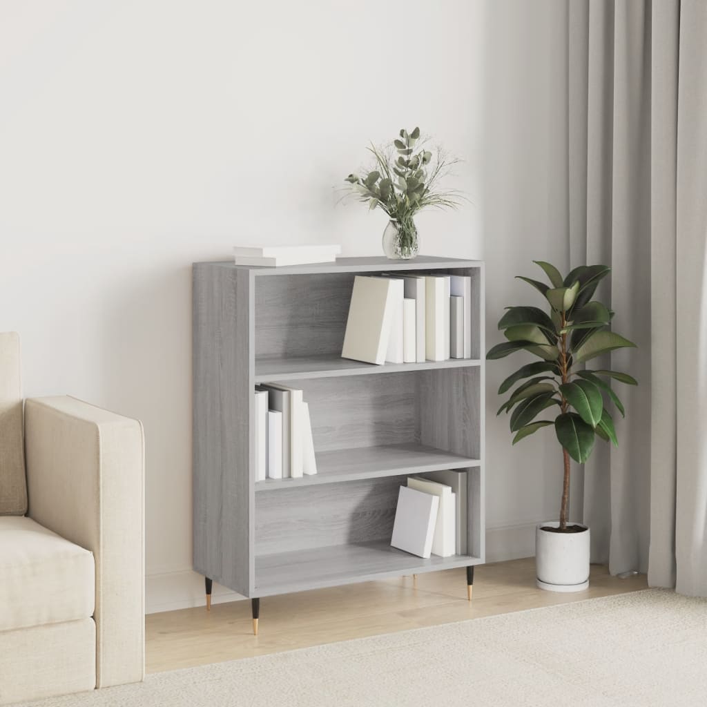 Bücherregal Hochglanz-Weiß 69,5x32,5x90 cm Holzwerkstoff