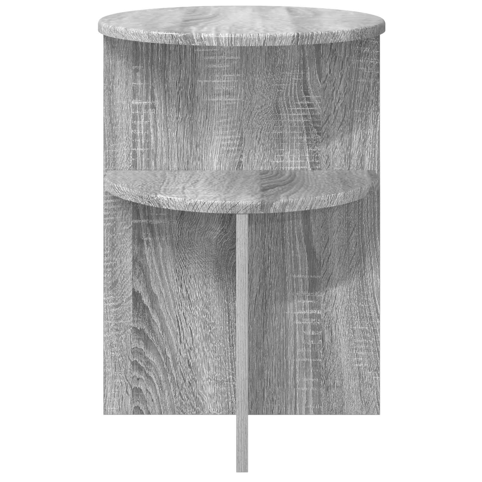 Beistelltisch mit Speicher Weiß Ø 39,5 x 55 cm Holzwerkstoff