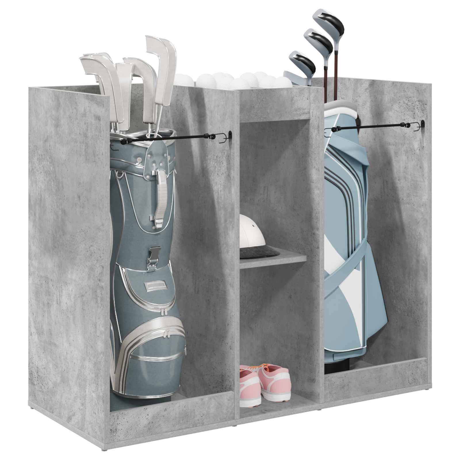 Golf Schrank Mit Rad Uni Weiß 65 x 45 x 98 cm
