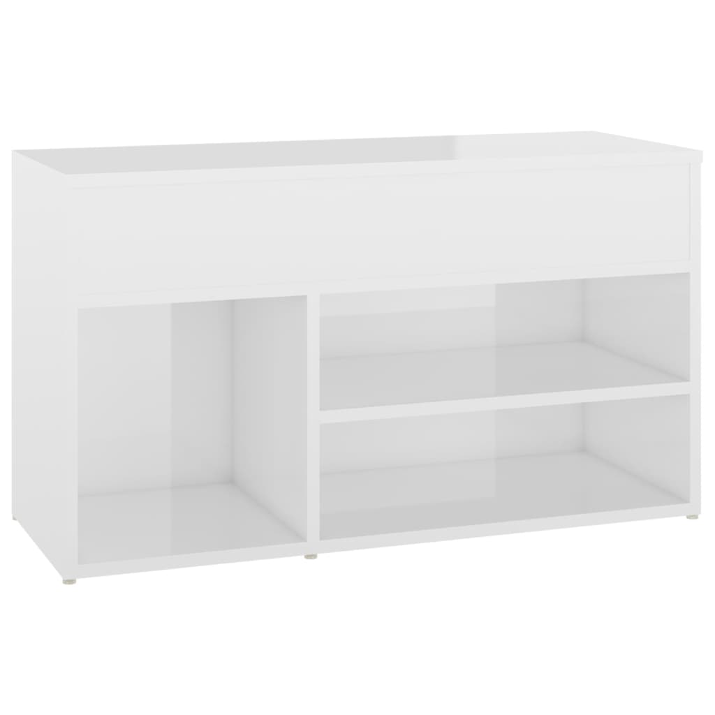 Schuhbank Weiß 60x30x45 cm Holzwerkstoff