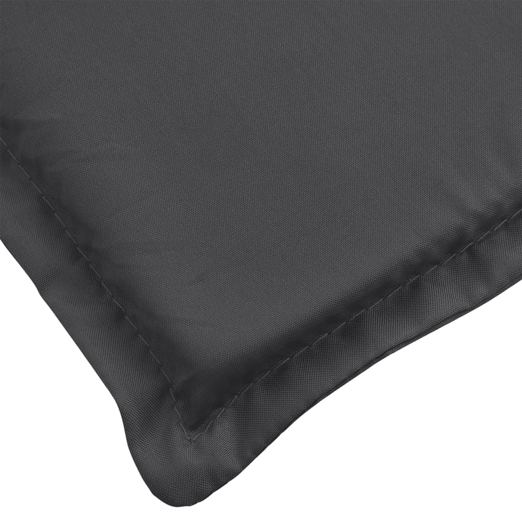 Hochlehner-Auflagen 2 Stk. Melange Anthrazit 120x50x7cm Stoff