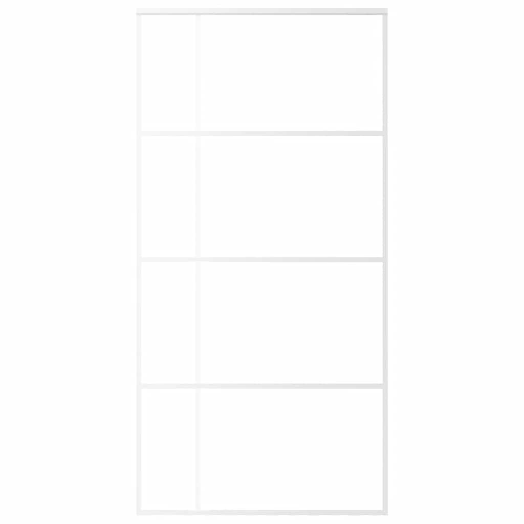 Schiebetür ESG-Glas und Aluminium 76x205 cm Schwarz