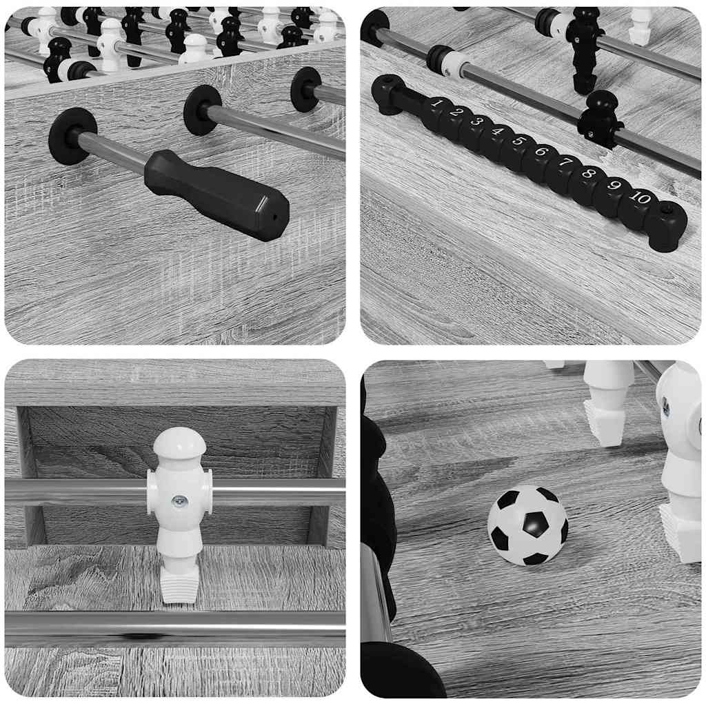 Tischfußballtisch Weiß 146,5 x 74 x 85 cm Holzwerkstoff