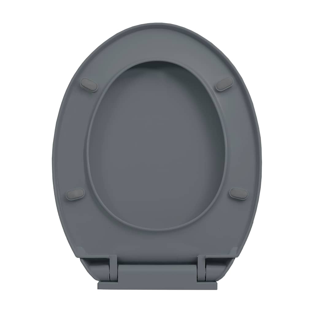 Toilettensitz mit Absenkautomatik Hellgrau Oval
