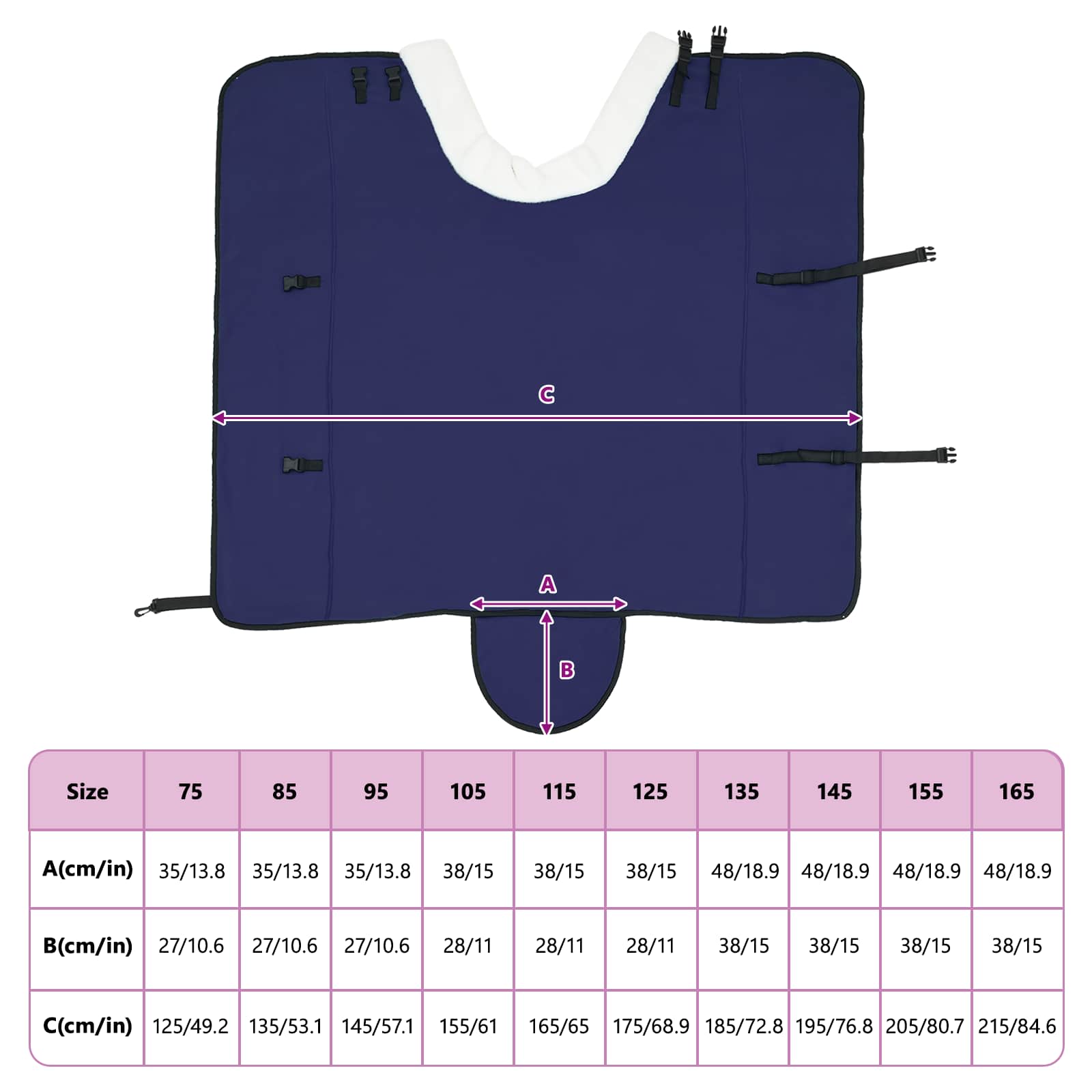 Pferdedecke Volles Aqua 75 cm Polarfleece