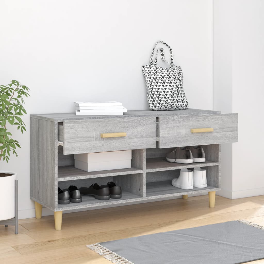 Schuhschrank Weiß 102x35x55 cm Holzwerkstoff