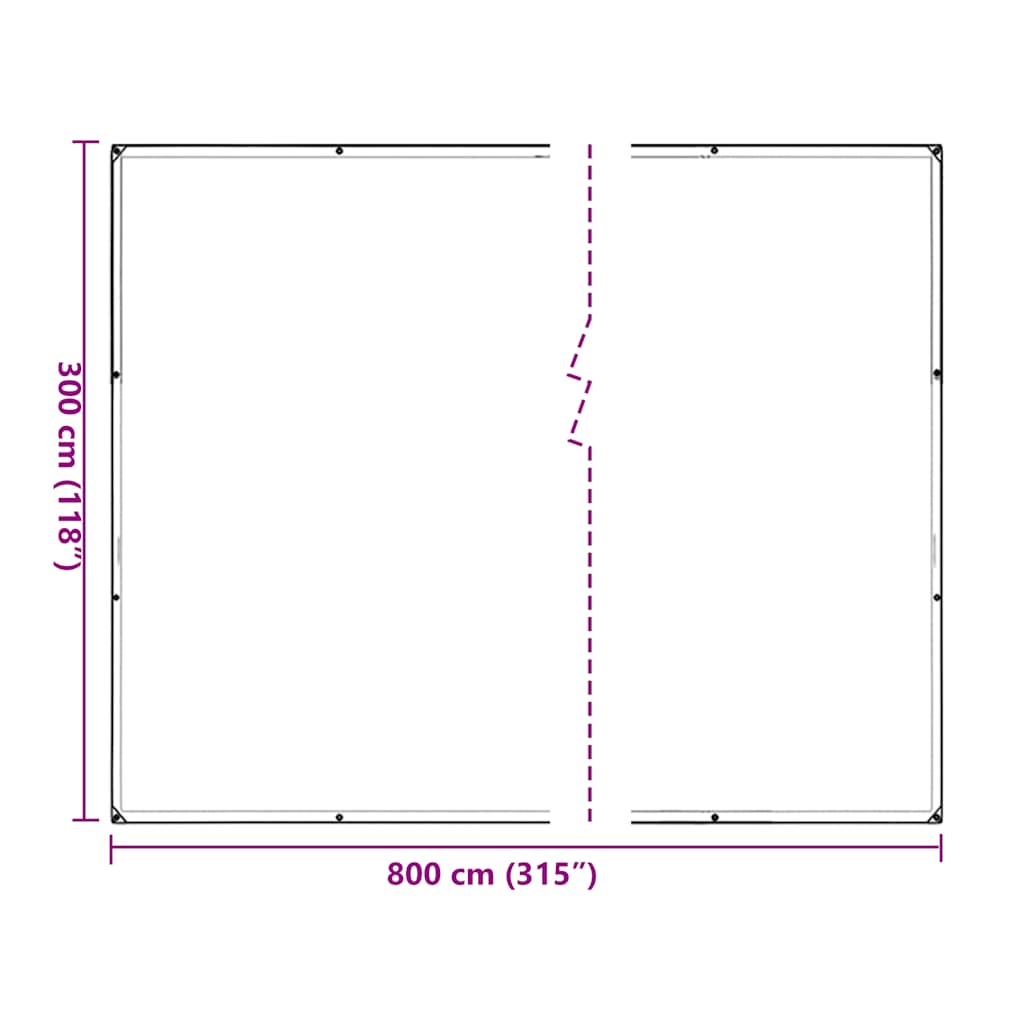Pflanzenabdeckung mit Ösen 1x3 m Polyethylen