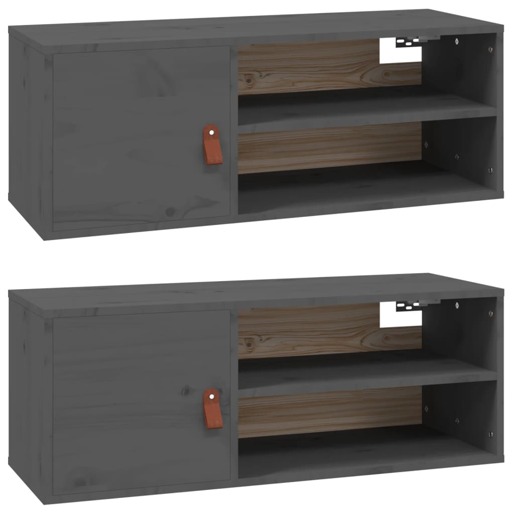 Wandschrank 80x30x30 cm Massivholz Kiefer