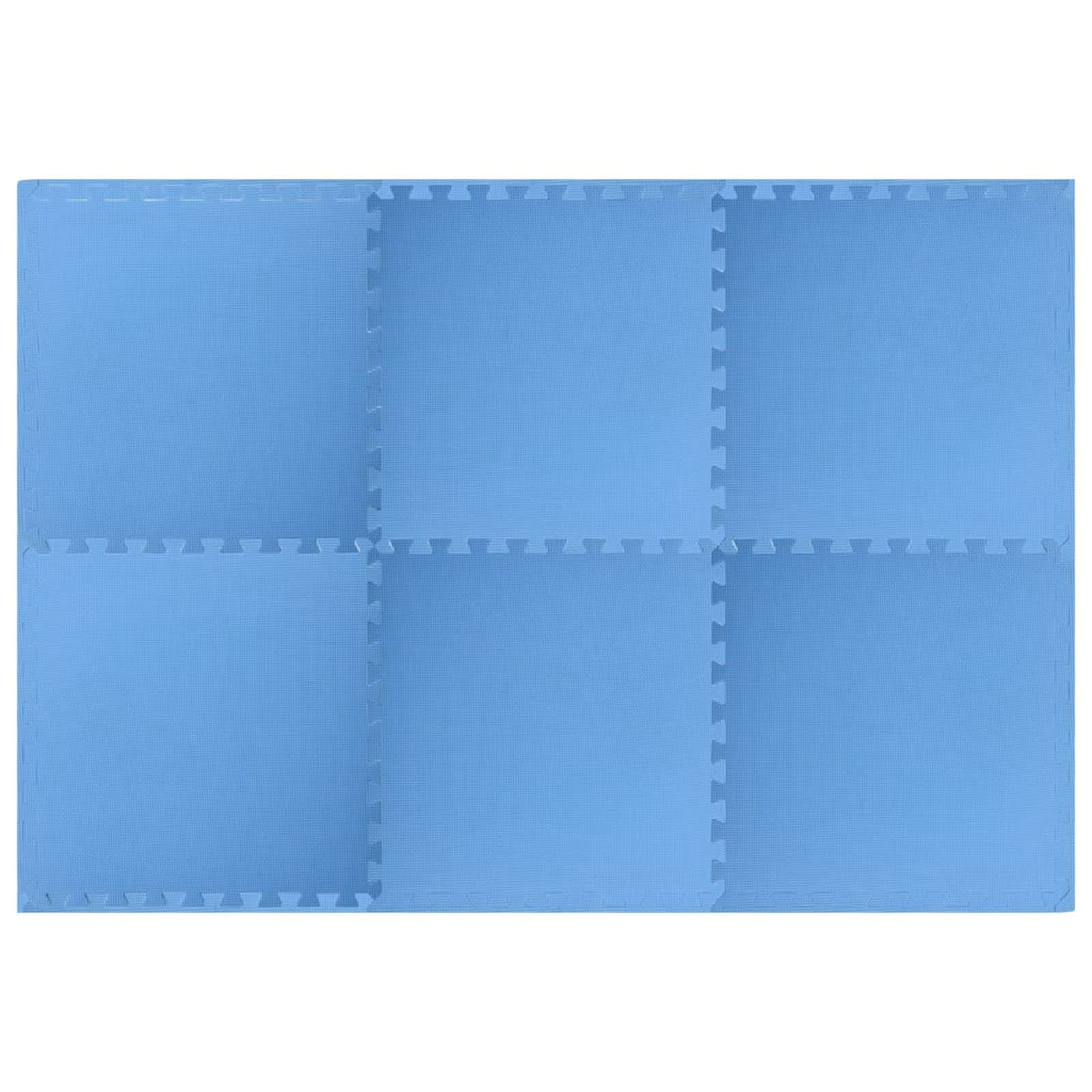 Pool Bodenteppich 6 pcs Schwarz 2,16 ㎡ EVA-Schaum