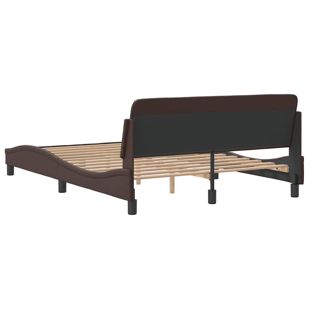 Bettgestell "Dover" Schwarz 80x200 cm Kunstleder
